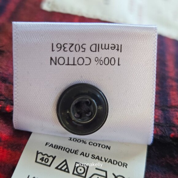 NWT L.L. Bean Signature Chamois Tunic Flannel Soft Oversized Shirt XS Plaid - Picture 4 of 7
